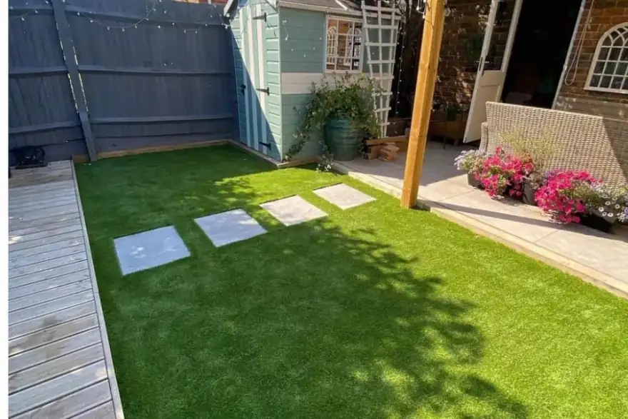 Artificial grass installation by Landscaping in Southampton