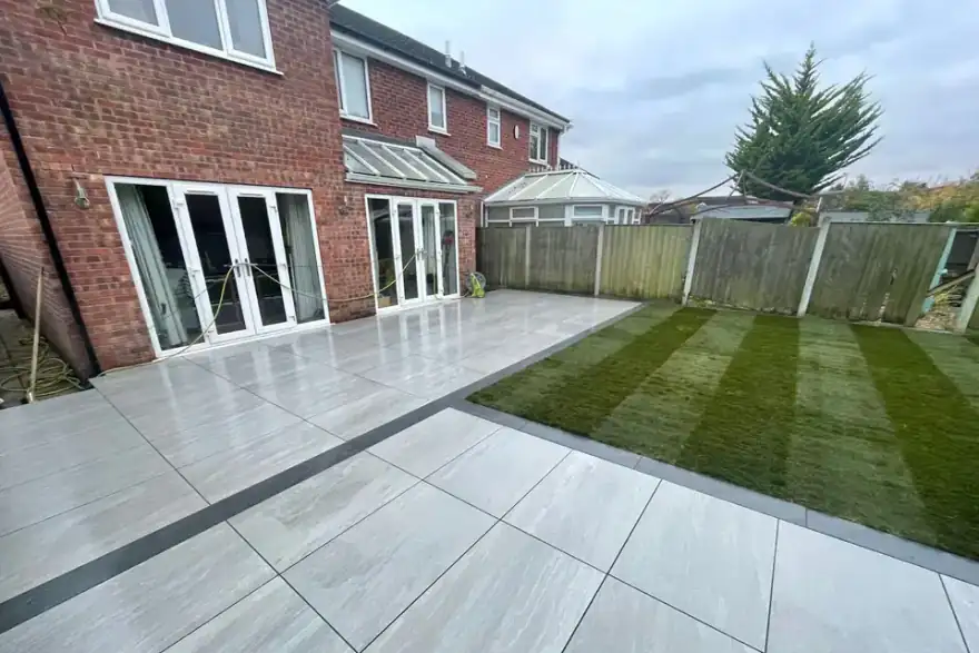 Artificial grass installation by Landscaping Liverpool by Abel Landscapes