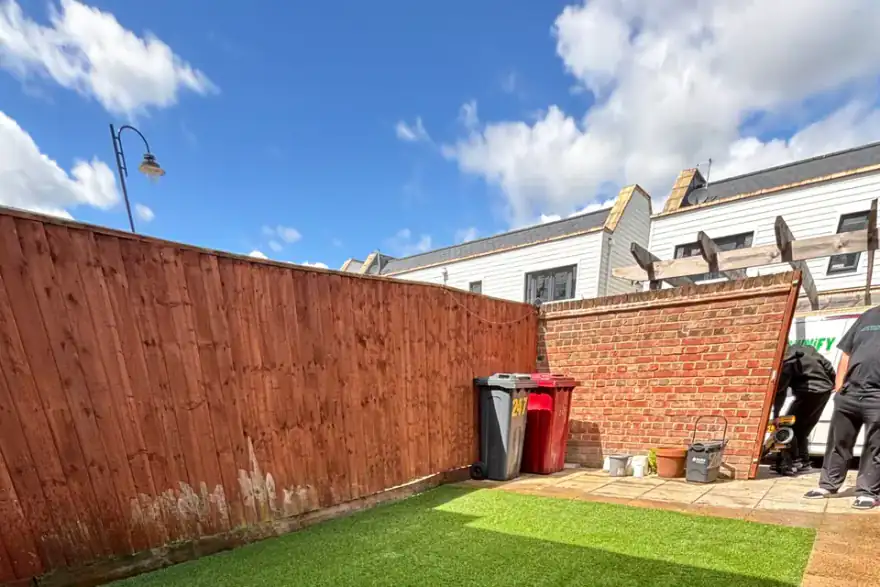 Artificial grass installation by Lawnify