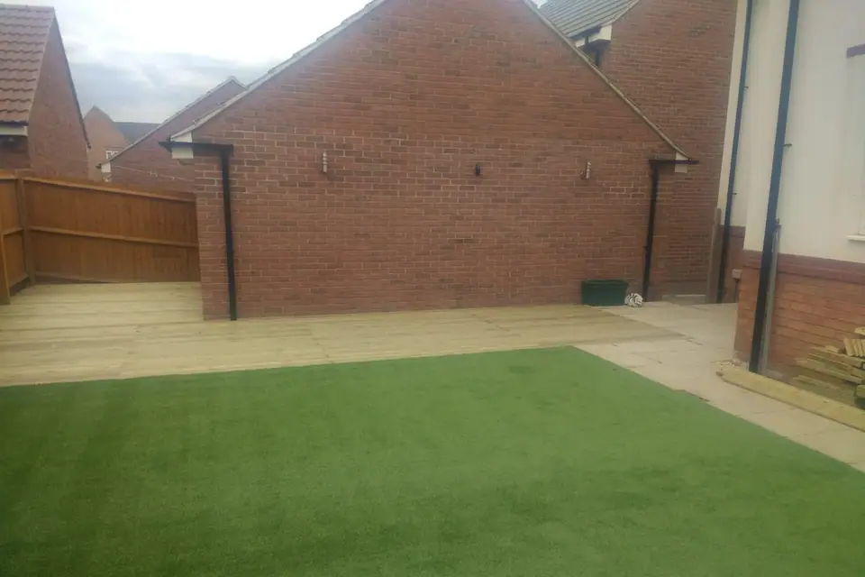 Artificial grass installation by Lawnscape