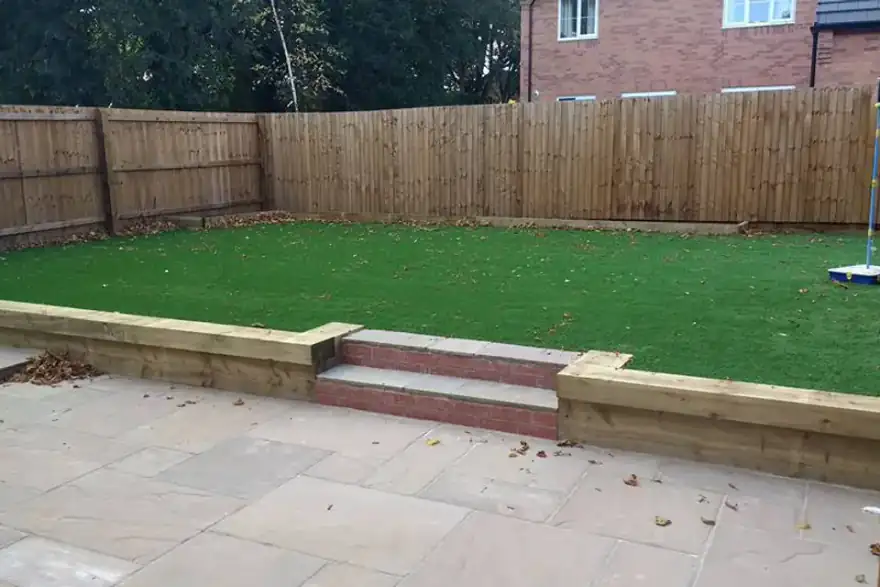 Artificial grass installation by Lawnscape