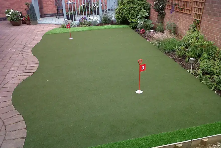 Artificial grass installation by Lawnscape
