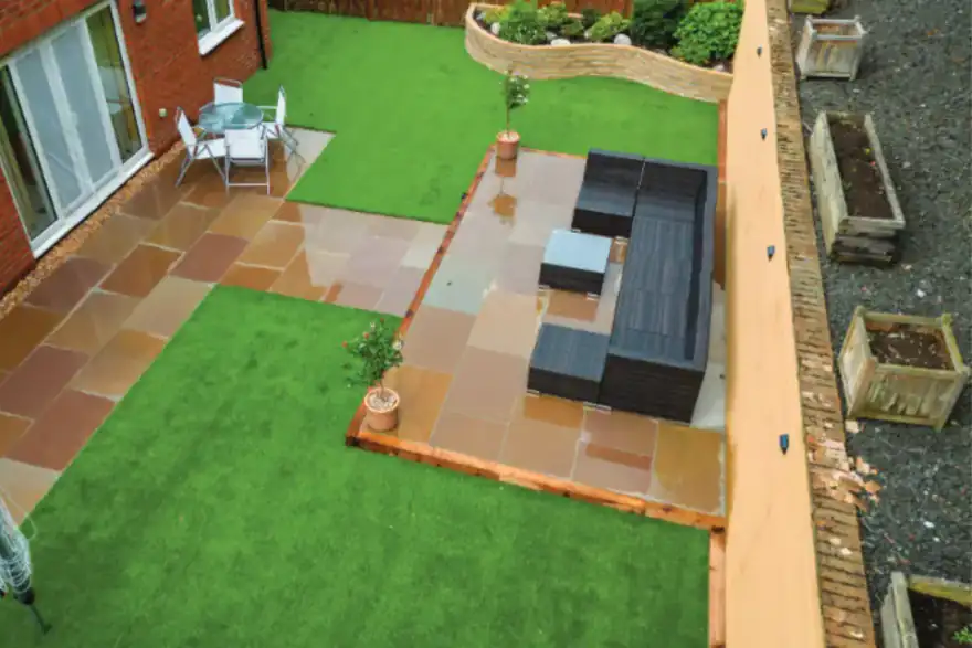 Artificial grass installation by LCL Landscaping & Groundcare
