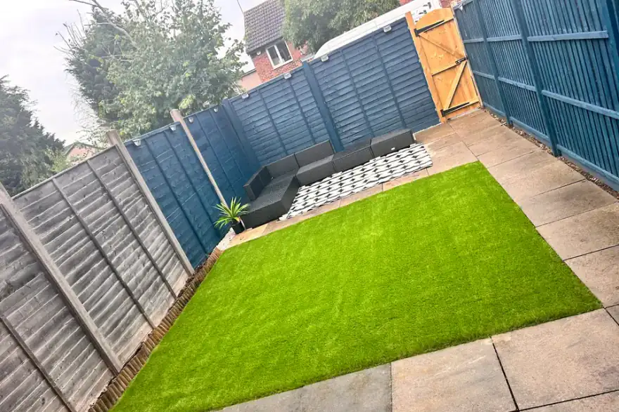 Artificial grass installation by Leicester Artificial Grass Services