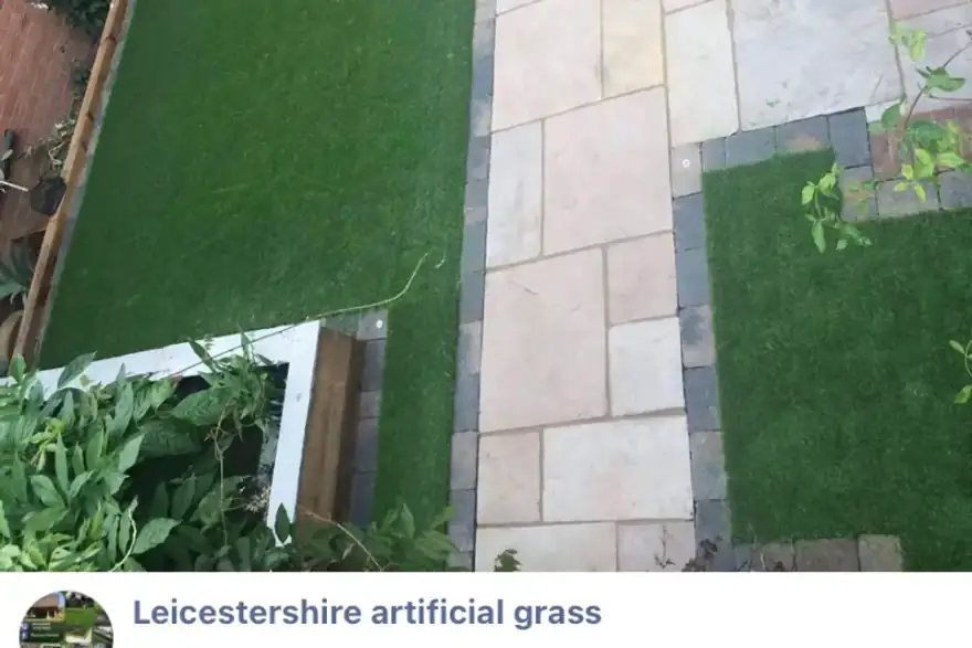 Artificial grass installation by Leicestershire Artificial Grass