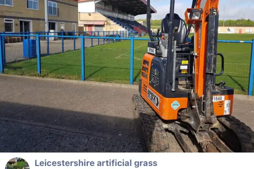 Artificial grass installation by Leicestershire Artificial Grass