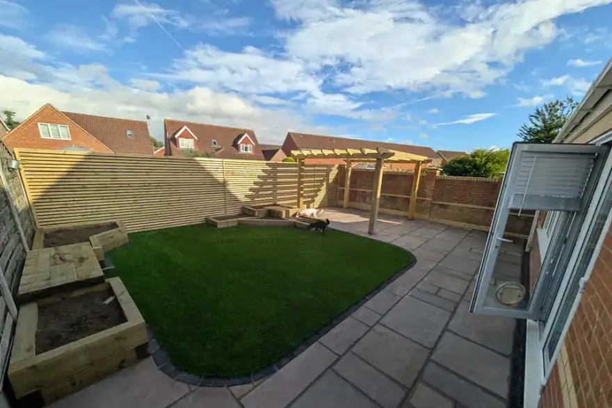 Artificial grass installation by Lincs Landscaping Ltd