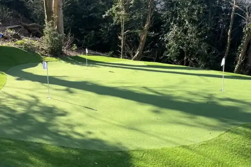 A putting green installation in Chislehurst Kent