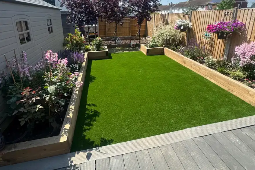 Artificial grass installation by Love It Lawns |