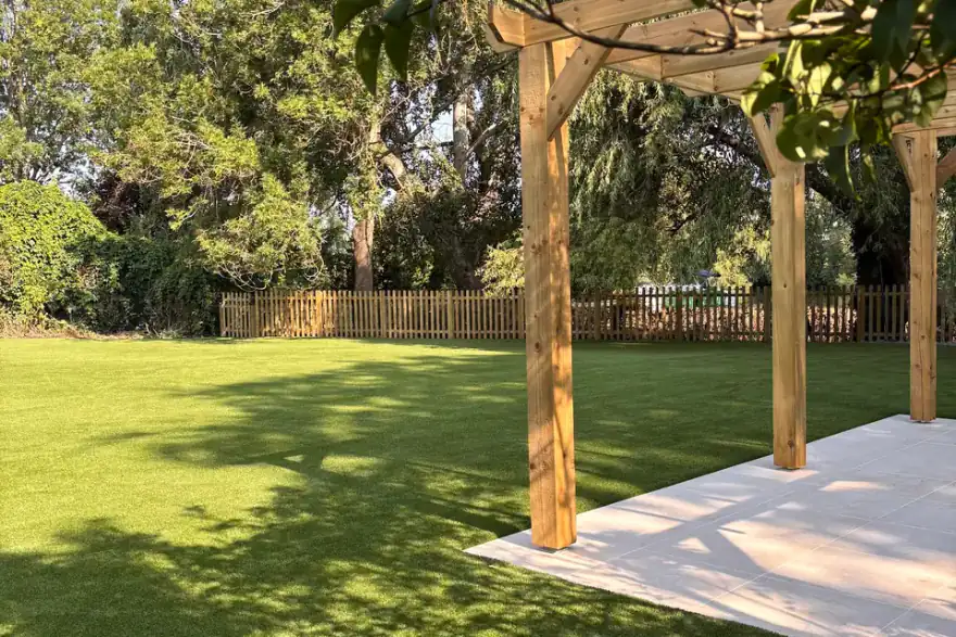 Artificial grass installation by Love Lawns
