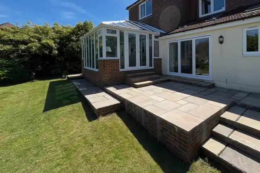 Artificial grass installation by Lux Landscape Gardeners Hertfordshire