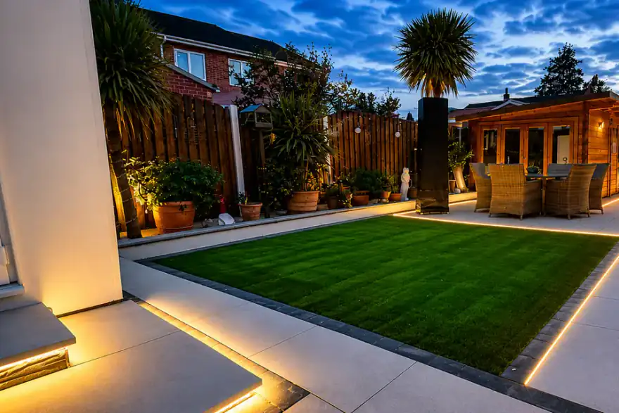 Artificial grass installation by Lux Landscape Gardeners