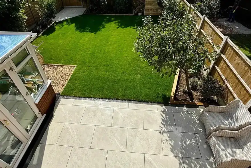 Artificial grass installation by Lux Landscape Gardeners