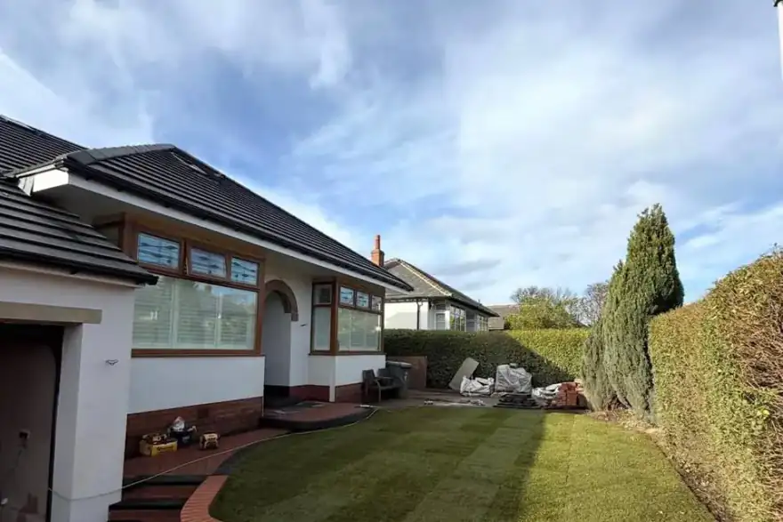 Artificial grass installation by Lux Landscape Gardeners