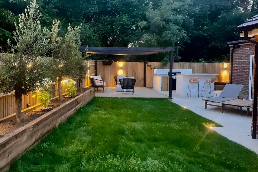 Artificial grass installation by Luxpaving