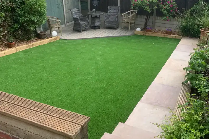 Artificial grass installation by Luxury landscaping