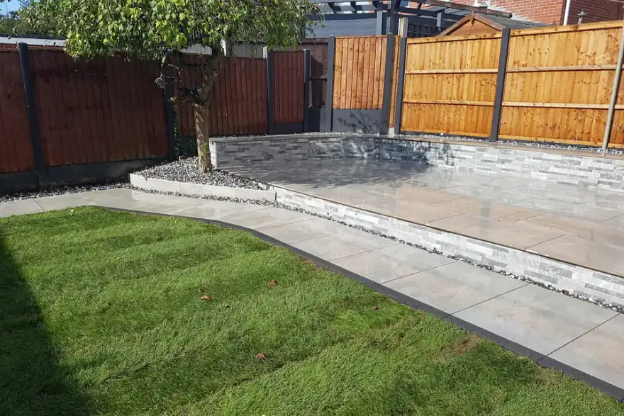 Artificial grass installation by Manders Fencing & Garden services