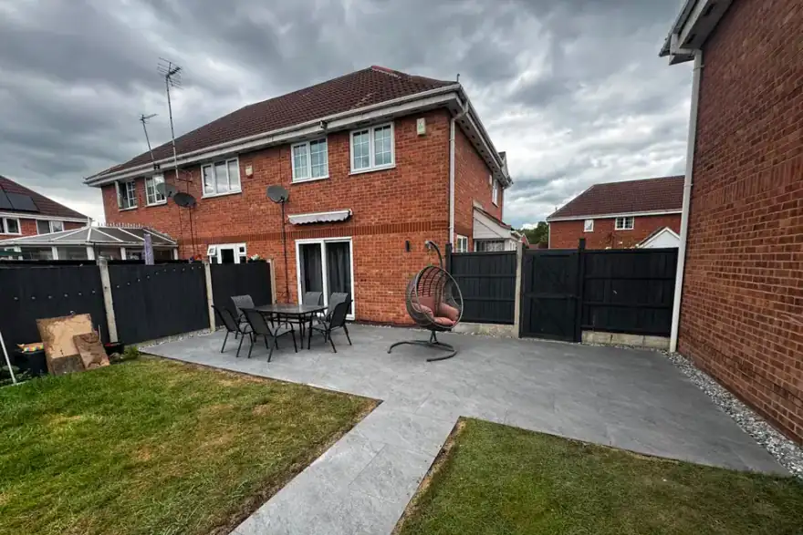 Artificial grass installation by Manders Fencing & Garden services
