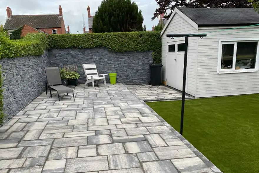 Artificial grass installation by McAllister Landscaping