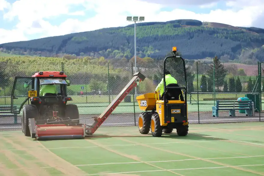 Artificial grass installation by McNab Sport