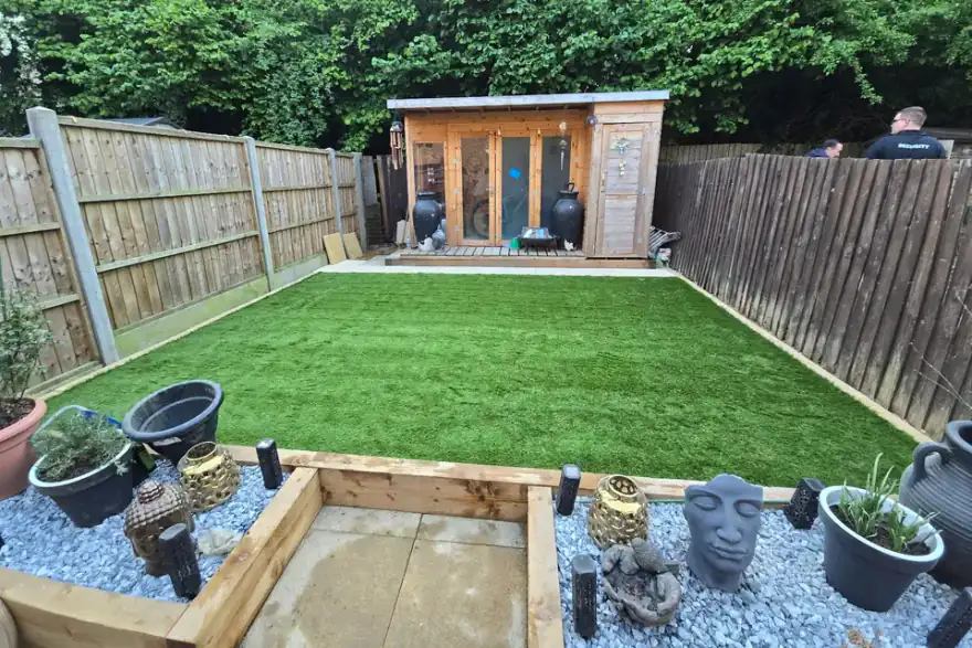 Artificial grass installation by Landscaping & Garden Design in Milton Keynes, Bedford and Northampton