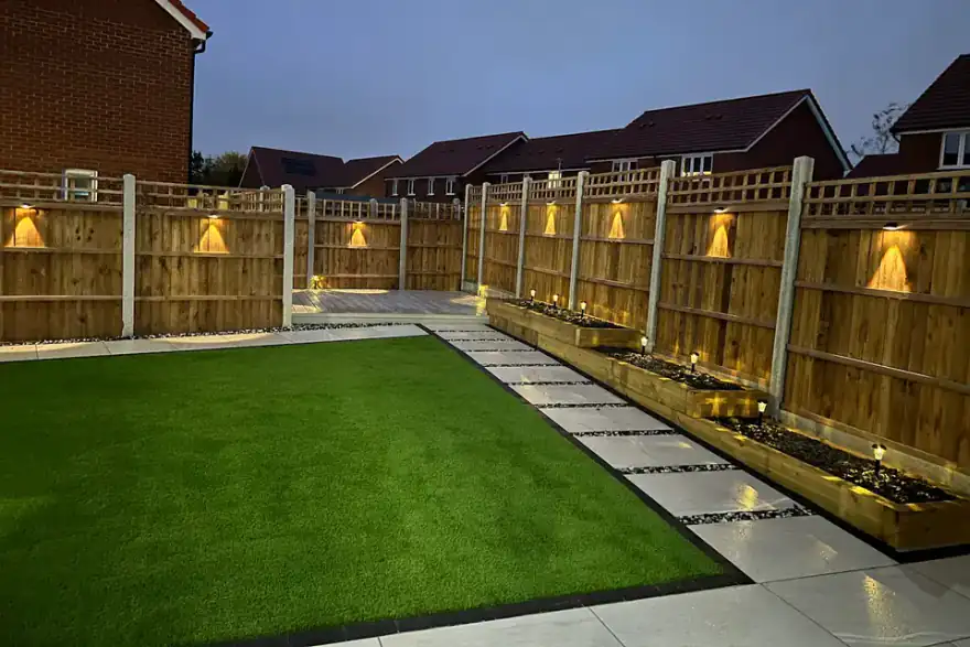 Artificial grass installation by mmlandscape