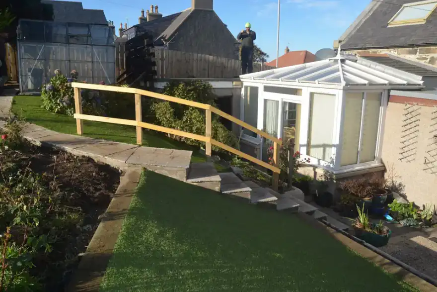 Artificial grass installation by Moray Artificial Grass
