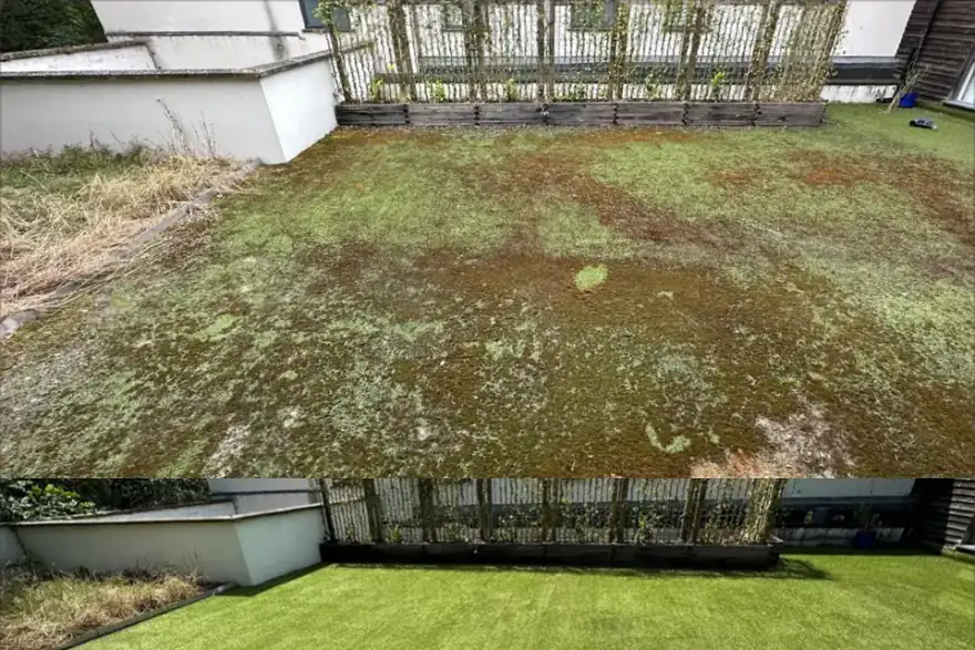 Artificial grass installation by My Green Clean