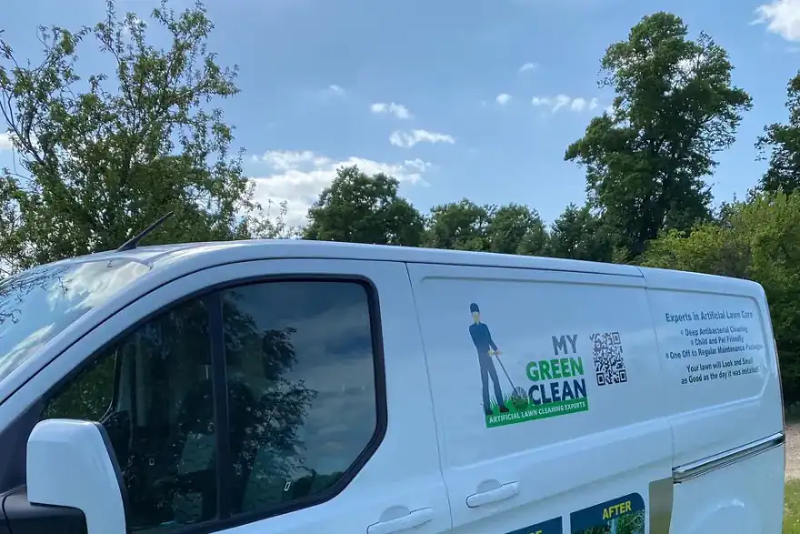 Artificial grass installation by My Green Clean