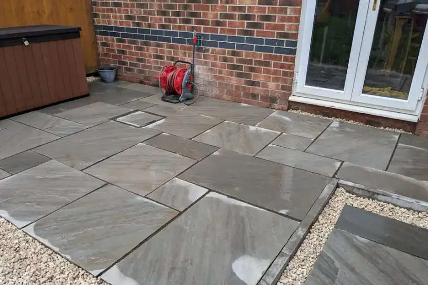 Artificial grass installation by NE Paving Limited