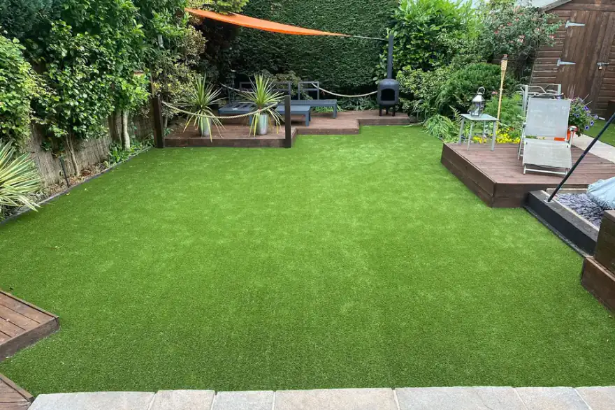 Artificial grass installation by Nevergrow