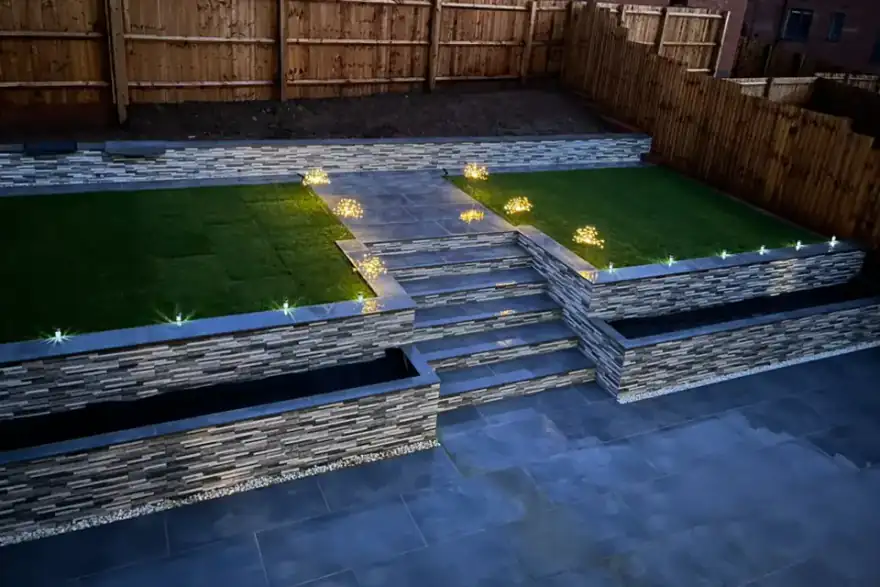 Artificial grass installation by New Leaf Landscape