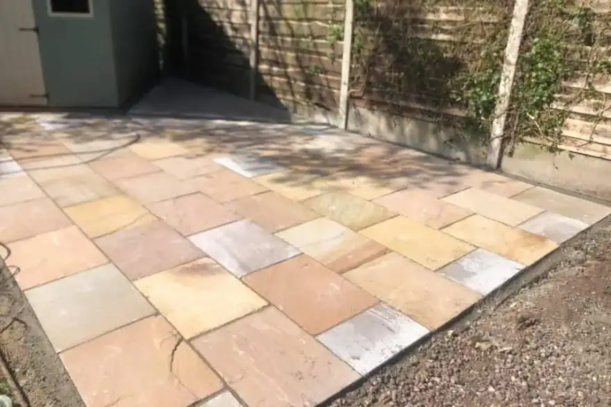 Artificial grass installation by Trusted Patio & Garden Landscape Contractors Manchester