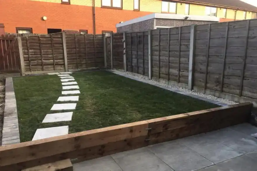 Artificial grass installation by Trusted Patio & Garden Landscape Contractors Manchester