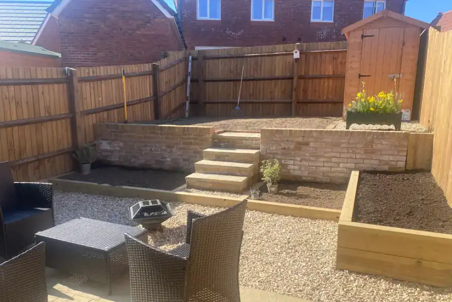 Artificial grass installation by Noble Landscaping