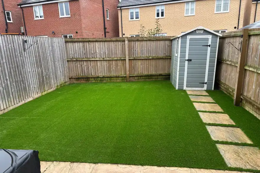 Artificial grass installation by Norfolk Grass