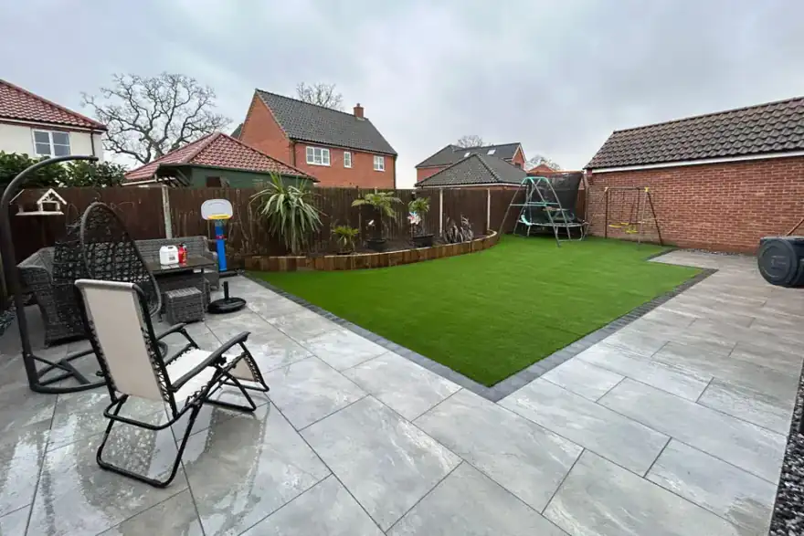 Artificial grass installation by Norfolk Grass