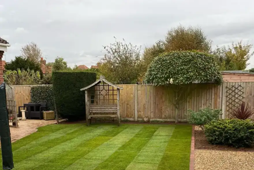 Artificial grass installation by Norfolk Landscapes Ltd