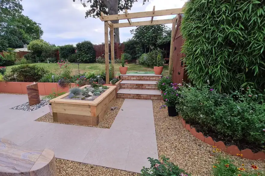 Artificial grass installation by Norfolk Landscapes Ltd