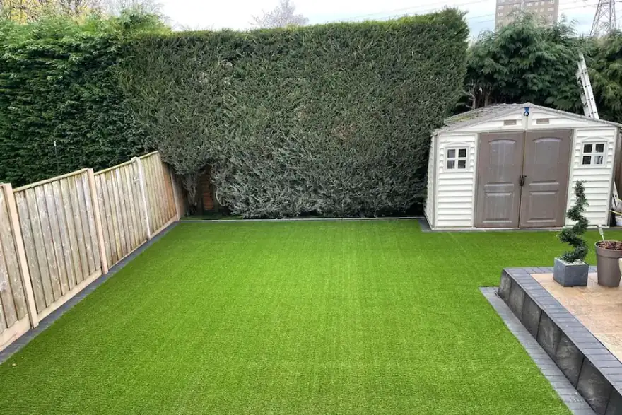 Artificial grass installation by North Landscaping Andfencing
