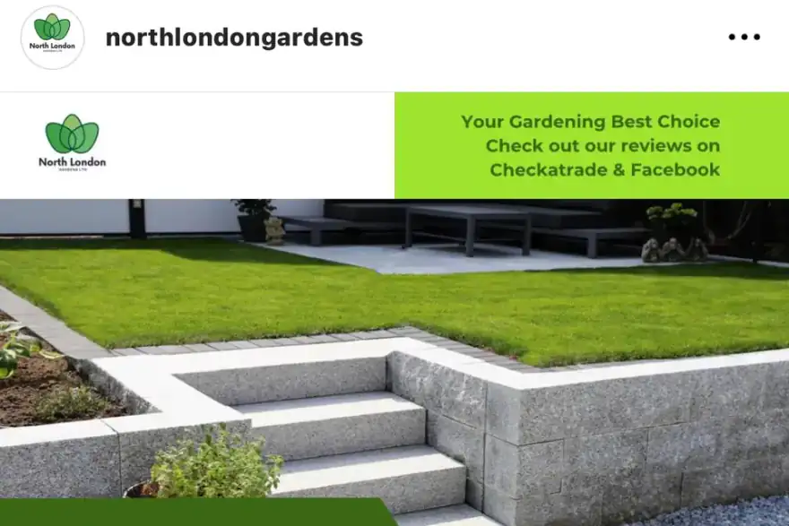 Artificial grass installation by North London Gardens