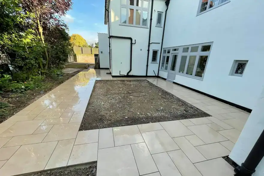 Artificial grass installation by Orchard Landscapes