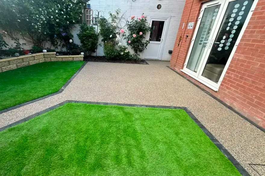 Artificial grass installation by Outdoor Home Improvements