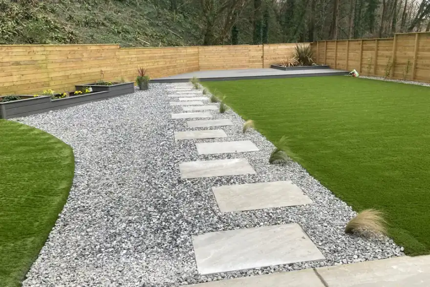 Artificial grass installation by Outdoor Makeover Group