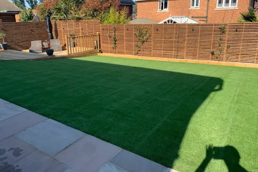 Artificial grass installation by Payless Artificial