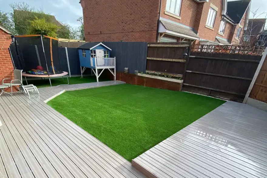 Artificial grass installation by Payless Artificial