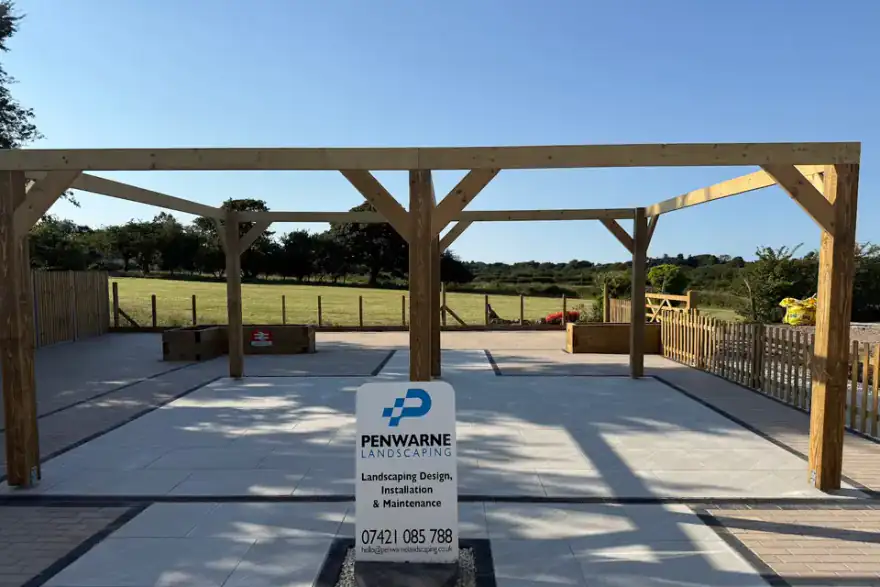 Artificial grass installation by Penwarne Landscaping