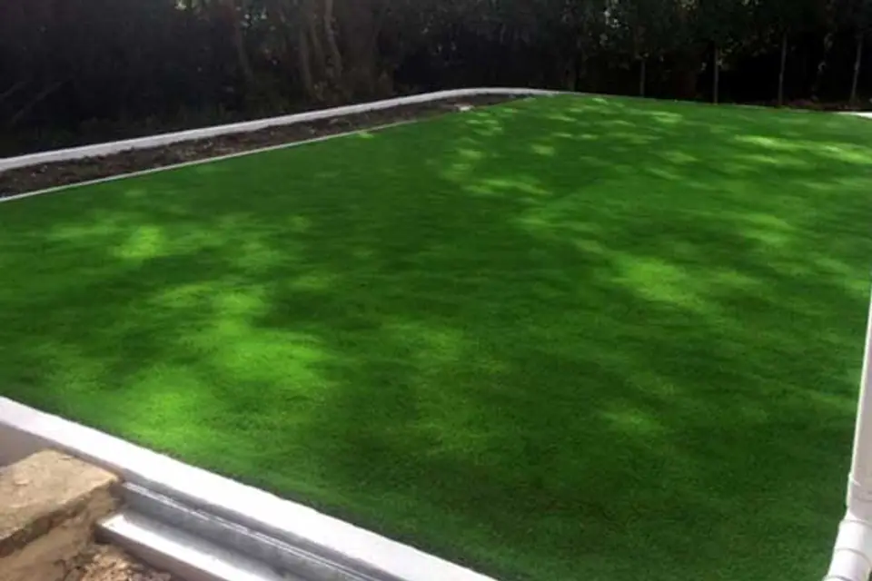 Artificial grass installation by Penzance Garden Services