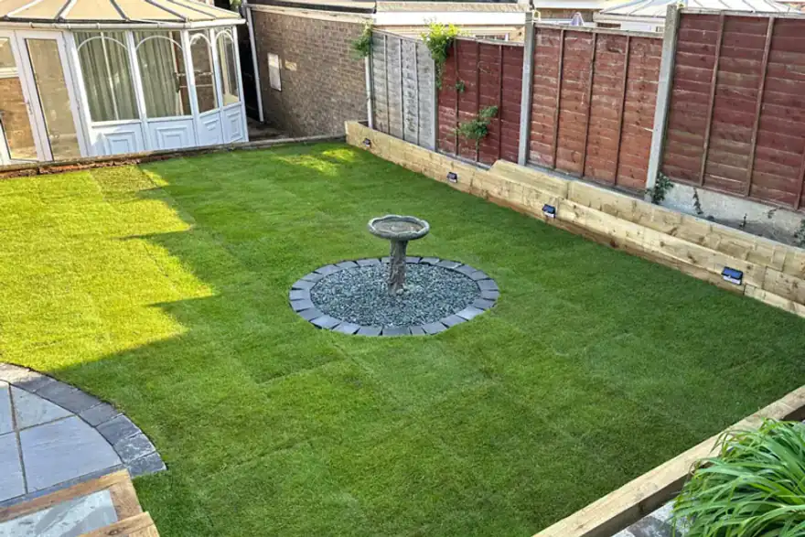 Artificial grass installation by Pinnacle Landscapes