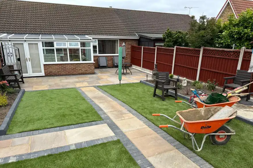 Artificial grass installation by Pinnacle Landscapes